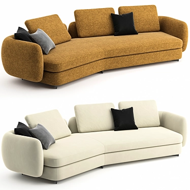 Elegant Saint Germain Sofa 3D model image 1 