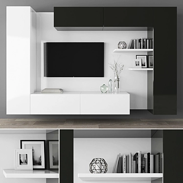 Modern TV Stand Set 111 3D model image 1 