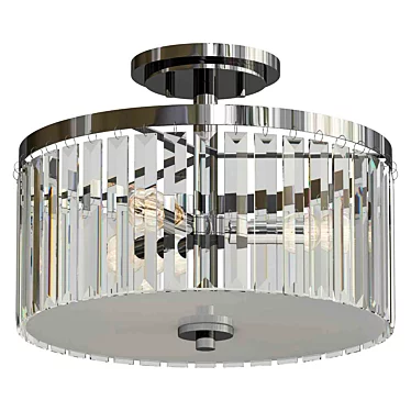 Glam Beveled Glass Ceiling Light 3D model image 1 