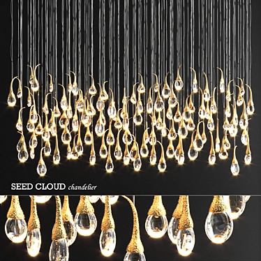 Seed Cloud 112 Buds Chandelier: Elegant Illumination Elegance 3D model image 1 