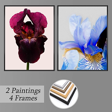 Modern Wall Art Set with Multiple Frame Options 3D model image 1 