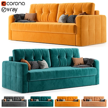 Askona Loko Sofa: Luxurious Comfort 3D model image 1 