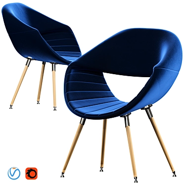 Crazy Little Perillo Chair: Compact Design, Maximum Comfort 3D model image 1 