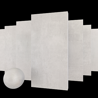 Versatile Betokent Grey Concrete Set 3D model image 1 