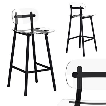 Modern Fenster Bar Chair - Stylish and Durable 3D model image 1 