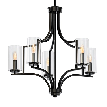 Kichler Vara: Distinctive 5-Light Chandelier 3D model image 1 