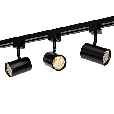 WAC Charge 3-Light LED Track Kit 3D model image 1 