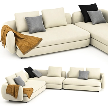 Luxury Saint Germain Sofa Set 3D model image 1 