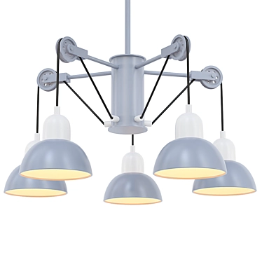 Elegant Freya FR5008PL-05GR Chandelier 3D model image 1 