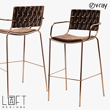 Loft Designe 30468: Stylish Bar Chair 3D model image 1 