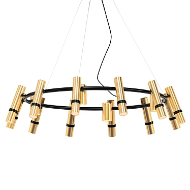 Modern Metal Chandelier for Kitchen, Living Room & More 3D model image 1 