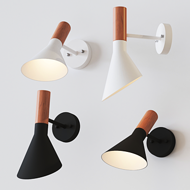 Modern Minimalist Adjustable Wall Lamp 3D model image 1 