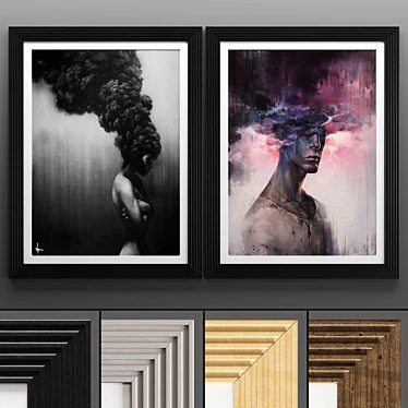 Texture Art Frames: 2 Frames, 50x70cm 3D model image 1 