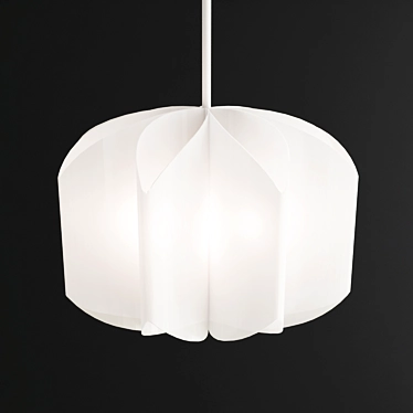 Minimalist White Pendant Lamp Shade - MOJNA Ikea 3D model image 1 