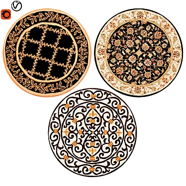 Luxury Round Rugs | Durable 3D model image 1 