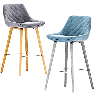 Sleek Joan Bar Stool 3D model image 1 