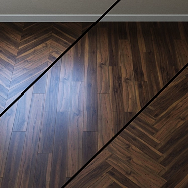Haro Trittу 90: Elegant Walnut Flooring 3D model image 1 