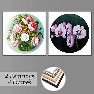 Abstract Art Wall Decor Set 3D model image 1 