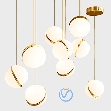 Lee Broom Crescent Pendant Light 3D model image 1 