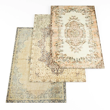 Multi-textured Rug Collection 3D model image 1 