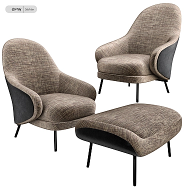 ANGIE Version Two: Sleek Minotti Armchair 3D model image 1 