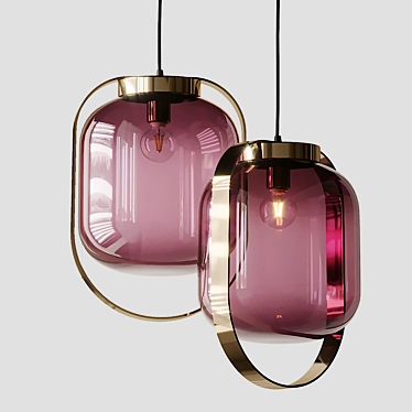 Jupiter Pink Pendant Light 3D model image 1 