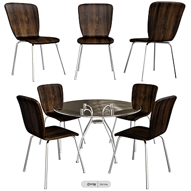 5-Piece Itza Dining Set 3D model image 1 