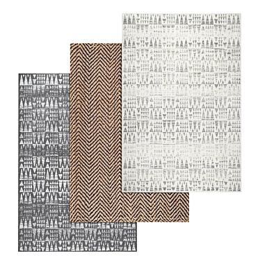 High-Quality Carpet Set 3D model image 1 