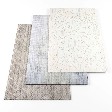 Versatile Collection: 5 Textured Carpets 3D model image 1 