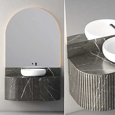 Sleek Washbasin | 1100x500x420 mm 3D model image 1 