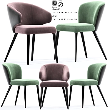 Elevate Your Space with George Oliver's Cia Armchair 3D model image 1 