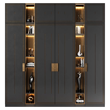 Art Deco Modular Wardrobe 3D model image 1 