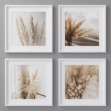 Abstract Modern Photo Frames Set 3D model image 1 