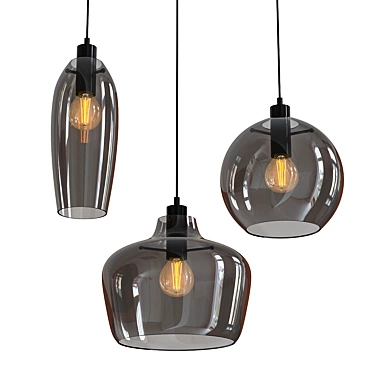 Elegant Kyoto Pendant Light 3D model image 1 