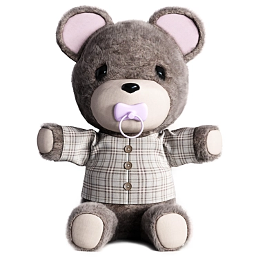 Furry Bear Toy 3D model image 1 