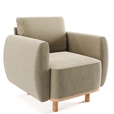 Comfortable GRUNNARP Armchair 3D model image 1 