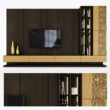 Sleek TV Stand Set | Modern Design 3D model image 1 