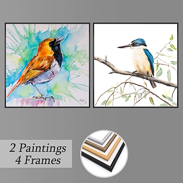 Gallery Collection: Set of Wall Paintings 3D model image 1 