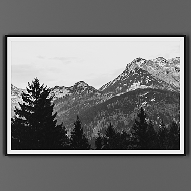 Black Framed Picture 3D model image 1 