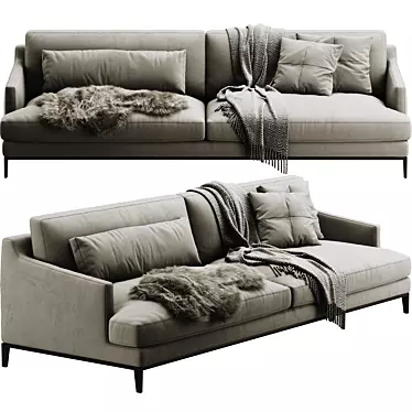 Modern Poliform Bellport Sofa 3D model image 1 