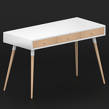 Modern Wooden Desk with V-Ray Compatibility 3D model image 1 