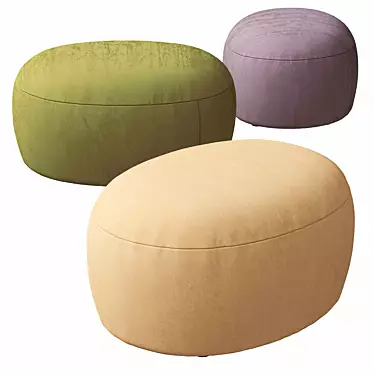 Elegant Nuage Ottoman by Pierre Augustin Rose 3D model image 1 