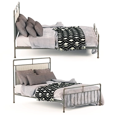 Sturdy Scaffold Bed: Sleep Elevated 3D model image 1 