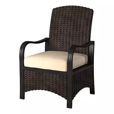 Rattan Accent Chair 3D model image 1 