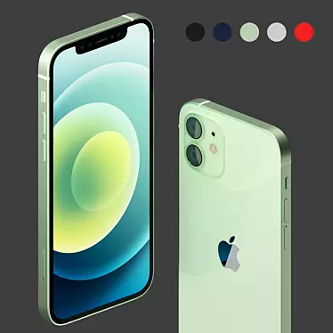 Sleek Apple iPhone 12: Revolutionary Design 3D model image 1 