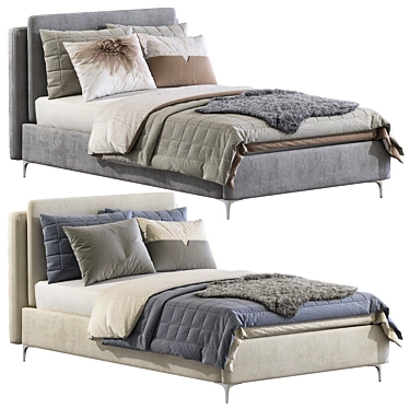 Modern Frick Basso Bed: Sleek and Stylish 3D model image 1 