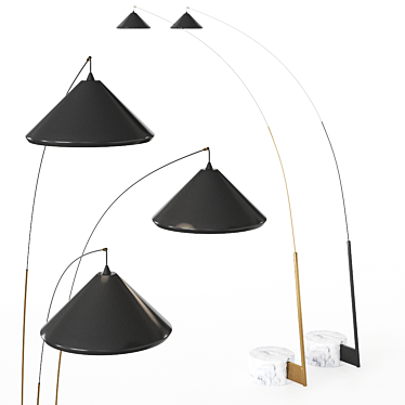 SEYVAA FLEX Floor Lamp: Stylish Illumination with French Design 3D model image 1 