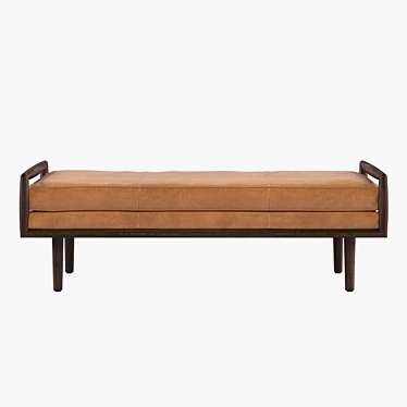 Ansa Charme Tan Bench: Stylish and Comfortable Seating Solution 3D model image 1 