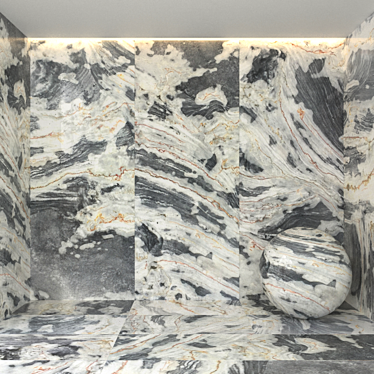 London Gray Marble Tile Layout - Max. Fbx. Obj. Mtl. 3D model image 1 