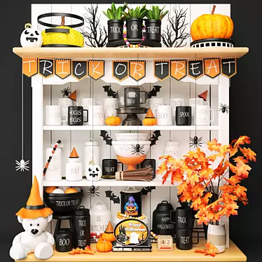 Spectacular Halloween Decor Set 3D model image 1 